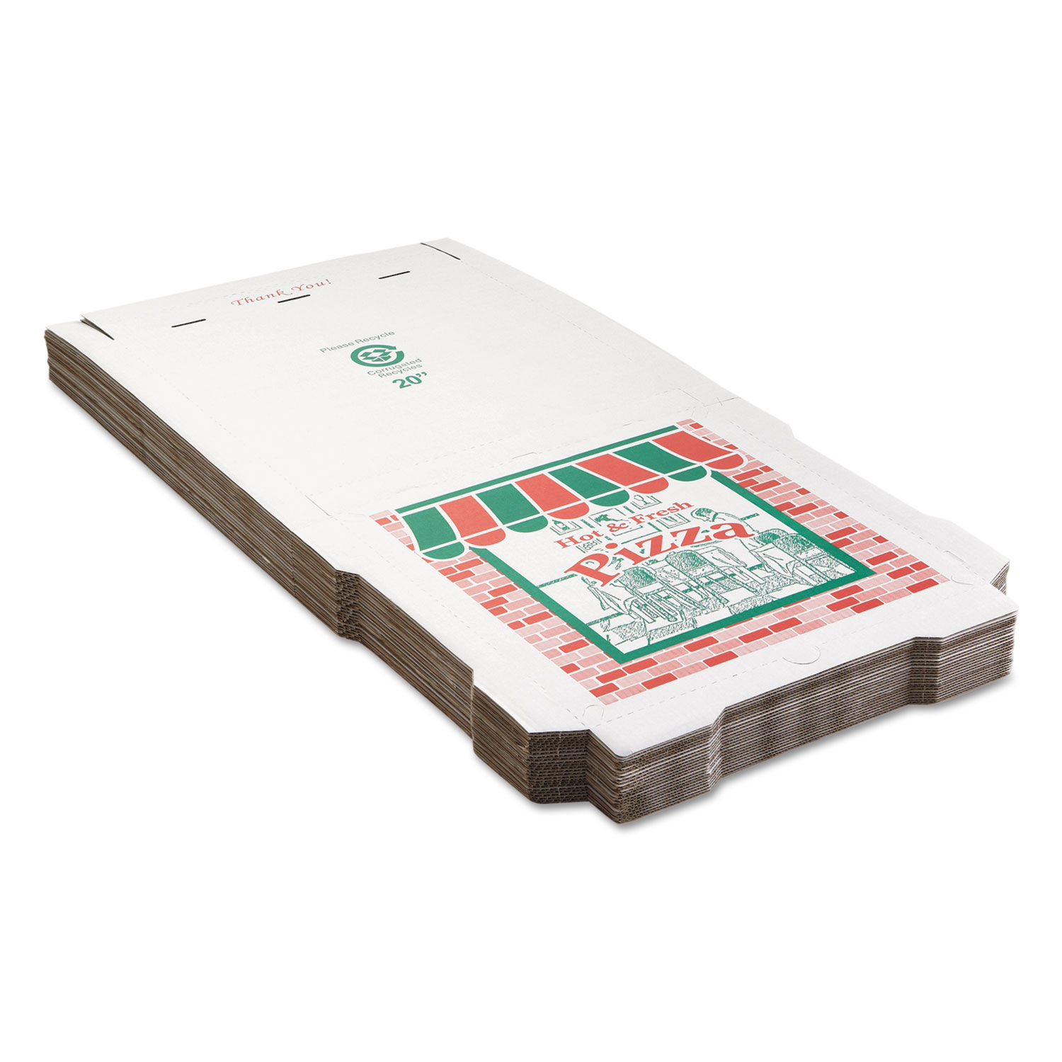 White Color Corrugated Fresh Hot Pizza Box