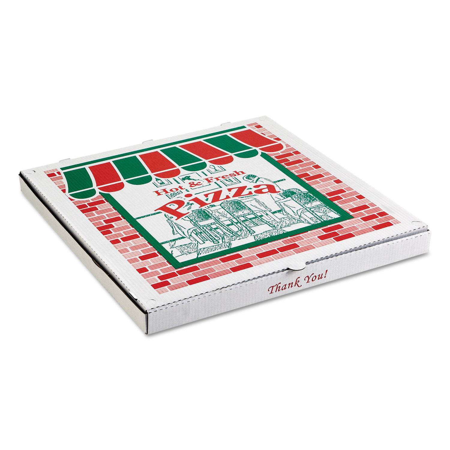 50 Pack Corrugated Pizza Box - Kraft Cardboard — thatpaperstore