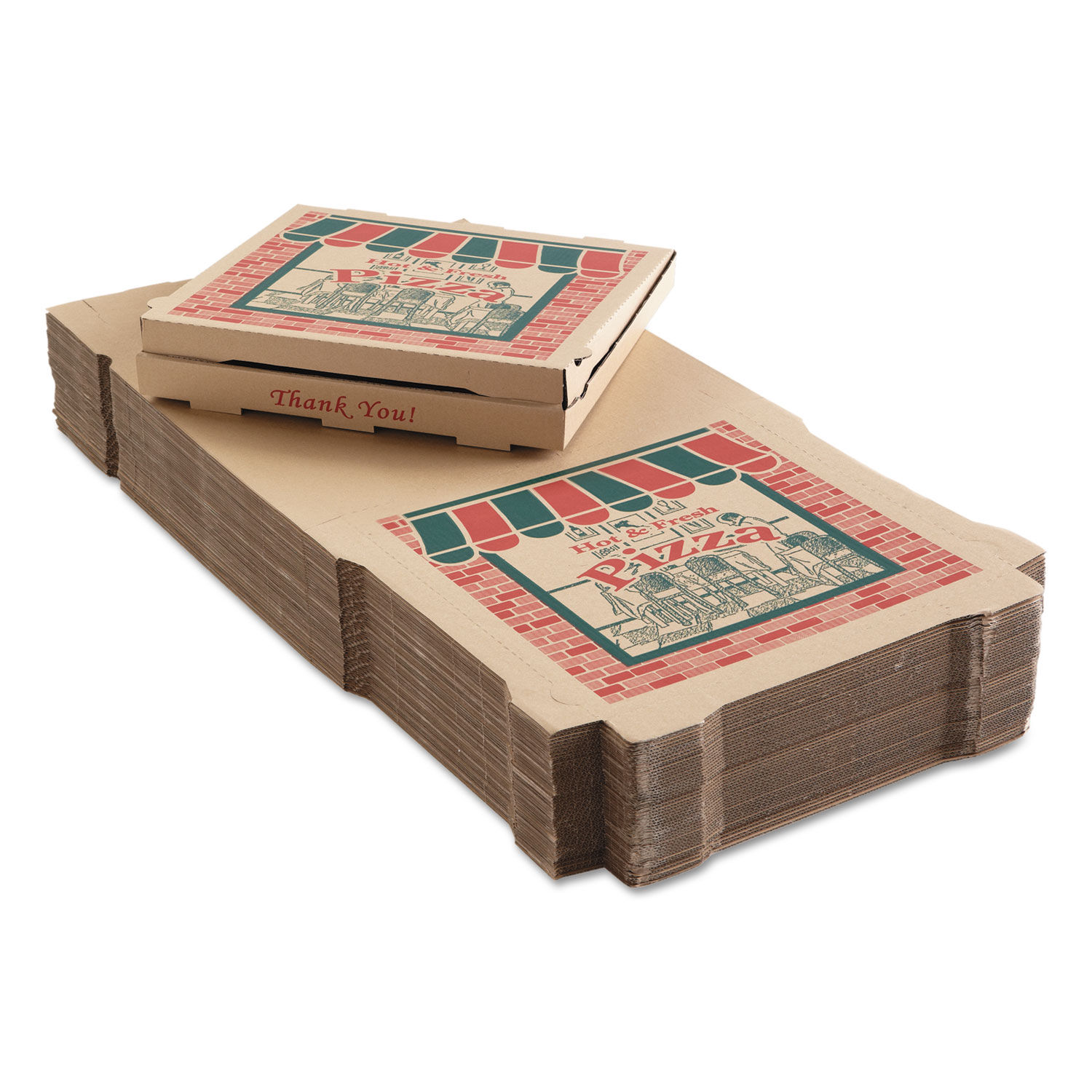 18B Corrugated Pizza Box Fresh Hot Print (5135)