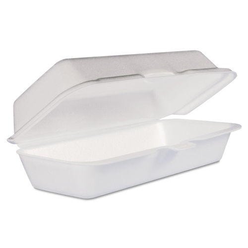 Dart Foam Container, 8W x 8L, White, 200 ct