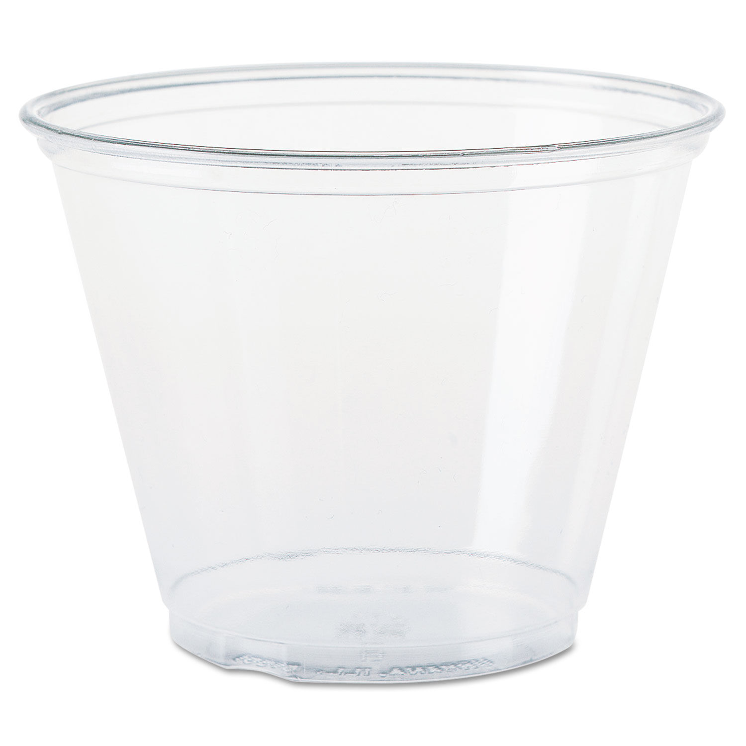 PET Cold Cup Dome Lids, Fits 9 oz Squat/12 oz PET Cups, Clear, 1,000/Carton