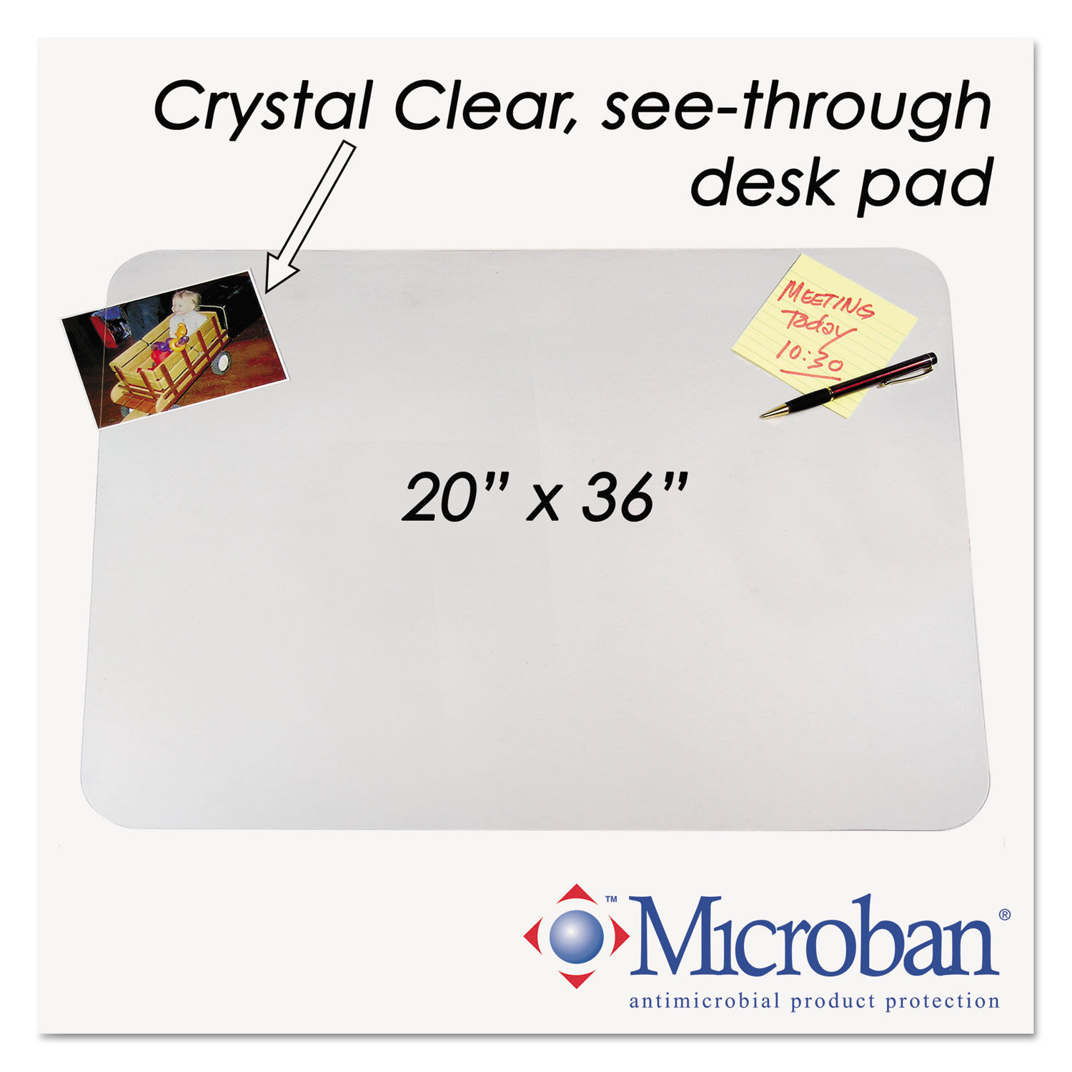 Krystalview Desk Pad With Microban By Artistic Aop6060ms