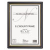 NUD11818 - EZ Mount Document Frame with Trim Accent and Plastic Face, Plastic, 8.5 x 11 Insert, Black/Gold, 18/Carton