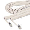 SOF48100 - Coiled Phone Cord, Plug/Plug, 12 ft, Ivory