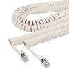 SOF42260 - Coiled Phone Cord, Plug/Plug, 25 ft, Beige