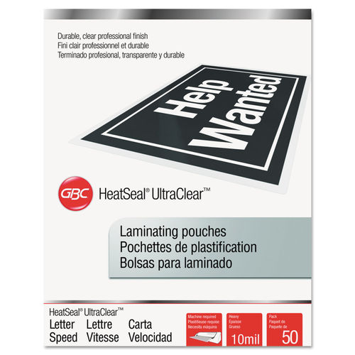 Clear Self-Adhesive Laminating Sheets, 3 mil, 9 x 12, Matte Clear, 50/Box