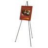 QRT27E - Heavy-Duty Adjustable Instant Easel Stand, 25" to 63" High, Steel, Black