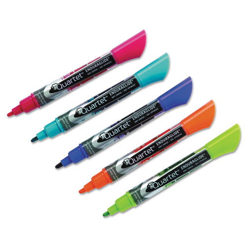 Quartet EnduraGlide Dry-Erase Markers, Chisel Tip, Assorted Colors, 12 Pack  (5001-20MA) 