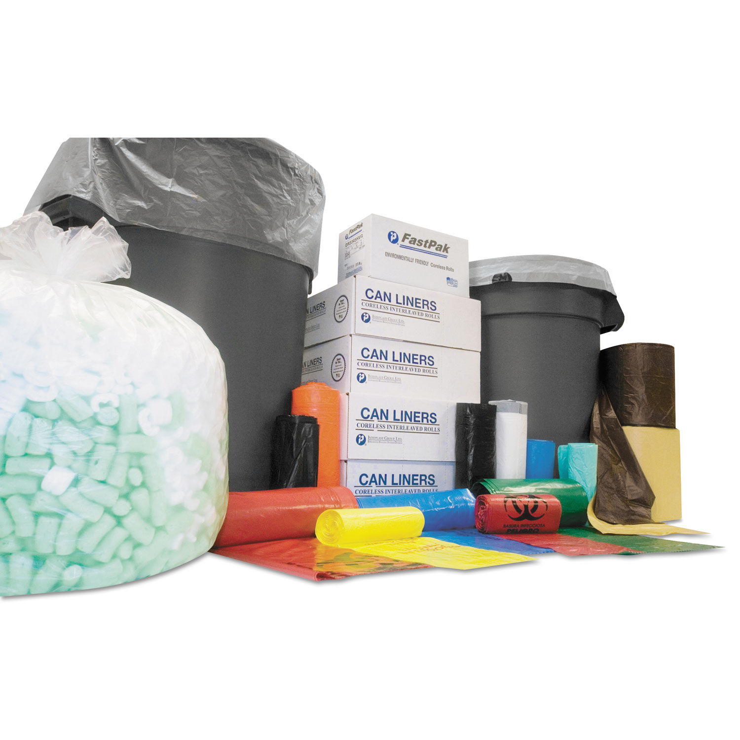 FREE SHIPPING! 40 Gallon Garbage Bags 40 Gallon Trash Bags 40 GAL Can Liners  40 x 48 22 Micron Clear