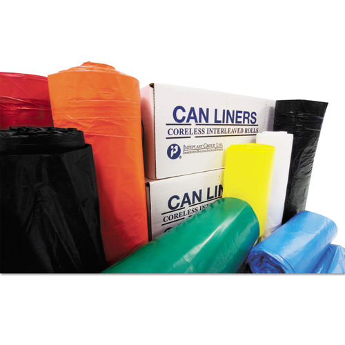High-Density Interleaved Commercial Can Liners, 30 gal, 8 microns