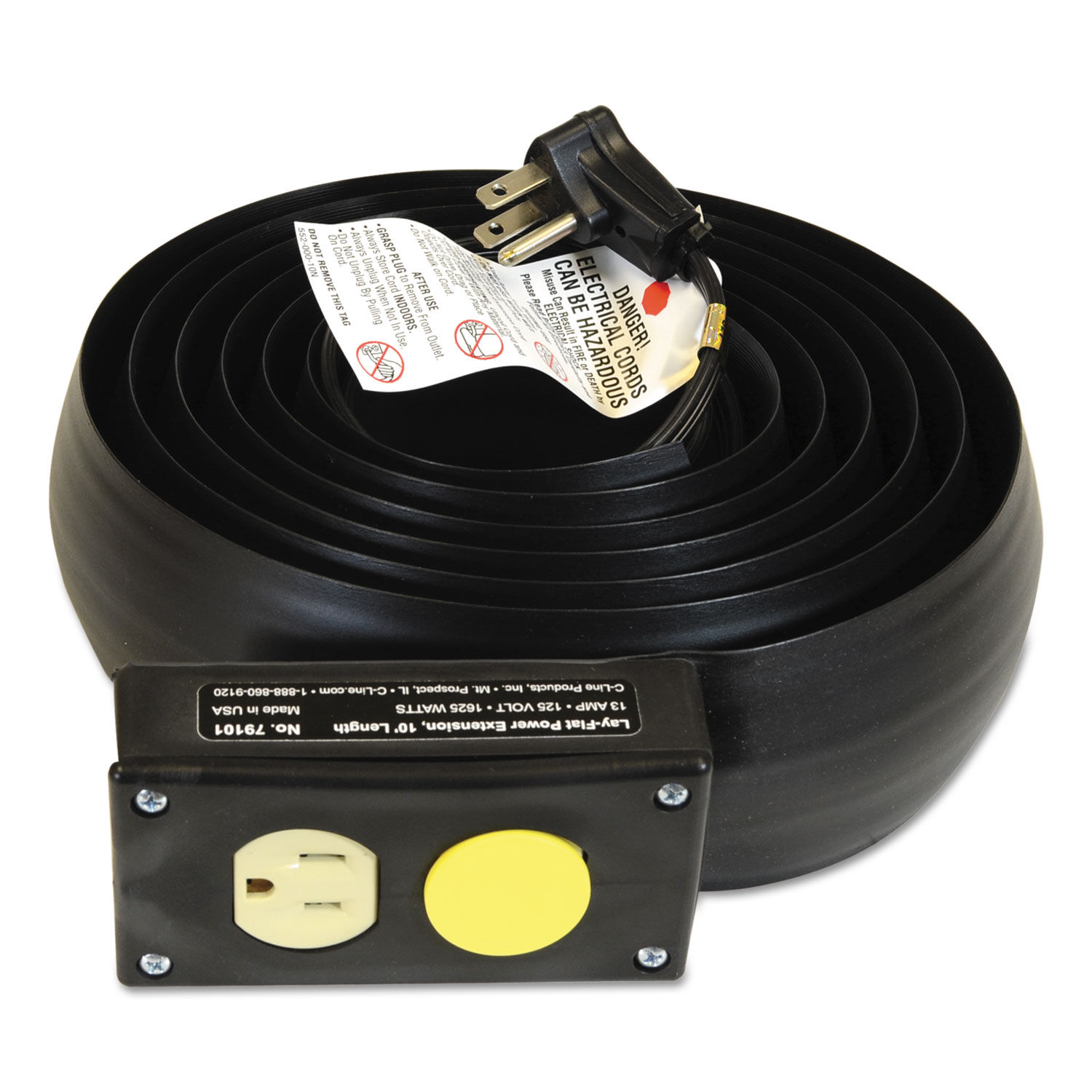 LayFlat Power Extension And Cord Cover by CLine® CLI79101
