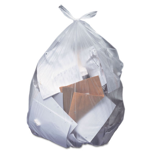 24 in. x 23 in. 7 Gal. to 10 Gal. Clear Trash Bags (Pack of 500) 1 mil for  Recycling Contractor and Outdoor