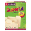 SMD10301 - SuperTab Top Tab File Folders, 1/3-Cut Tabs: Assorted, Letter Size, 0.75" Expansion, 11-pt Manila, 100/Box