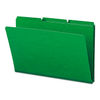 SMD22546 - Expanding Recycled Heavy Pressboard Folders, 1/3-Cut Tabs: Assorted, Legal Size, 1" Expansion, Green, 25/Box