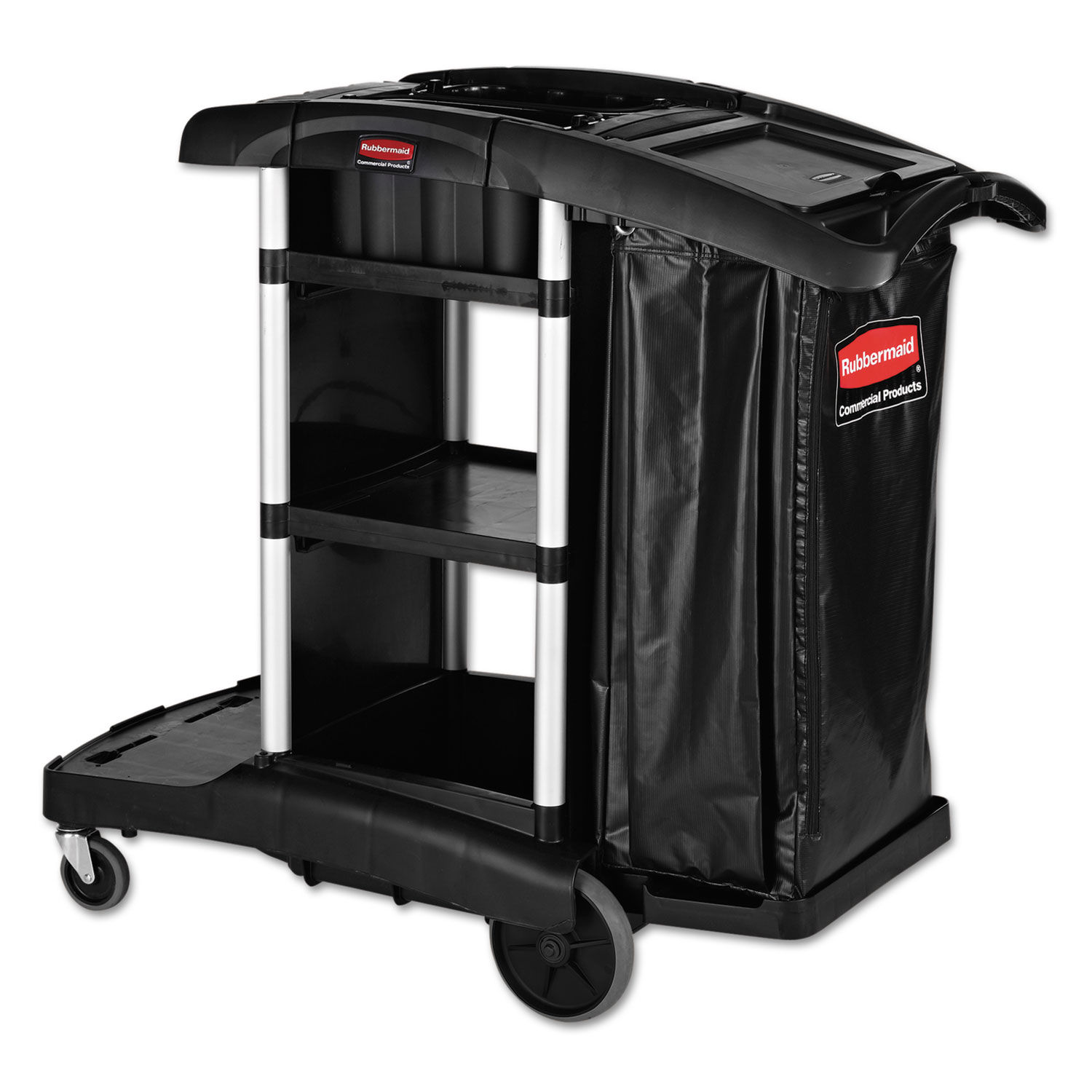 Janitor Cart - Black Rubbermaid