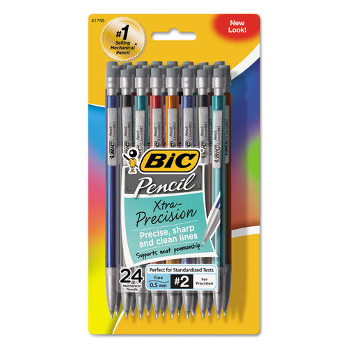 BIC Mechanical Pencils, Assorted Colorful Barrels, 0.7mm - 24 pack