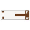 SMD67159 - AlphaZ Color-Coded First Letter Combo Alpha Labels, H/U, 1.16 x 3.63, Dark Brown/White, 5/Sheet, 20 Sheets/Pack
