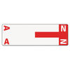 SMD67152 - AlphaZ Color-Coded First Letter Combo Alpha Labels, A/N, 1.16 x 3.63, Red/White, 5/Sheet, 20 Sheets/Pack