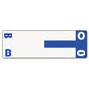 SMD67153 - AlphaZ Color-Coded First Letter Combo Alpha Labels, B/O, 1.16 x 3.63, Dark Blue/White, 5/Sheet, 20 Sheets/Pack