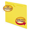 SMD75511 - Colored File Jackets with Reinforced Double-Ply Tab, Straight Tab, Letter Size, Yellow, 100/Box