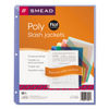 SMD89505 - Organized Up Poly Slash Jackets, 2-Sections, Letter Size, Assorted Colors, 5/Pack