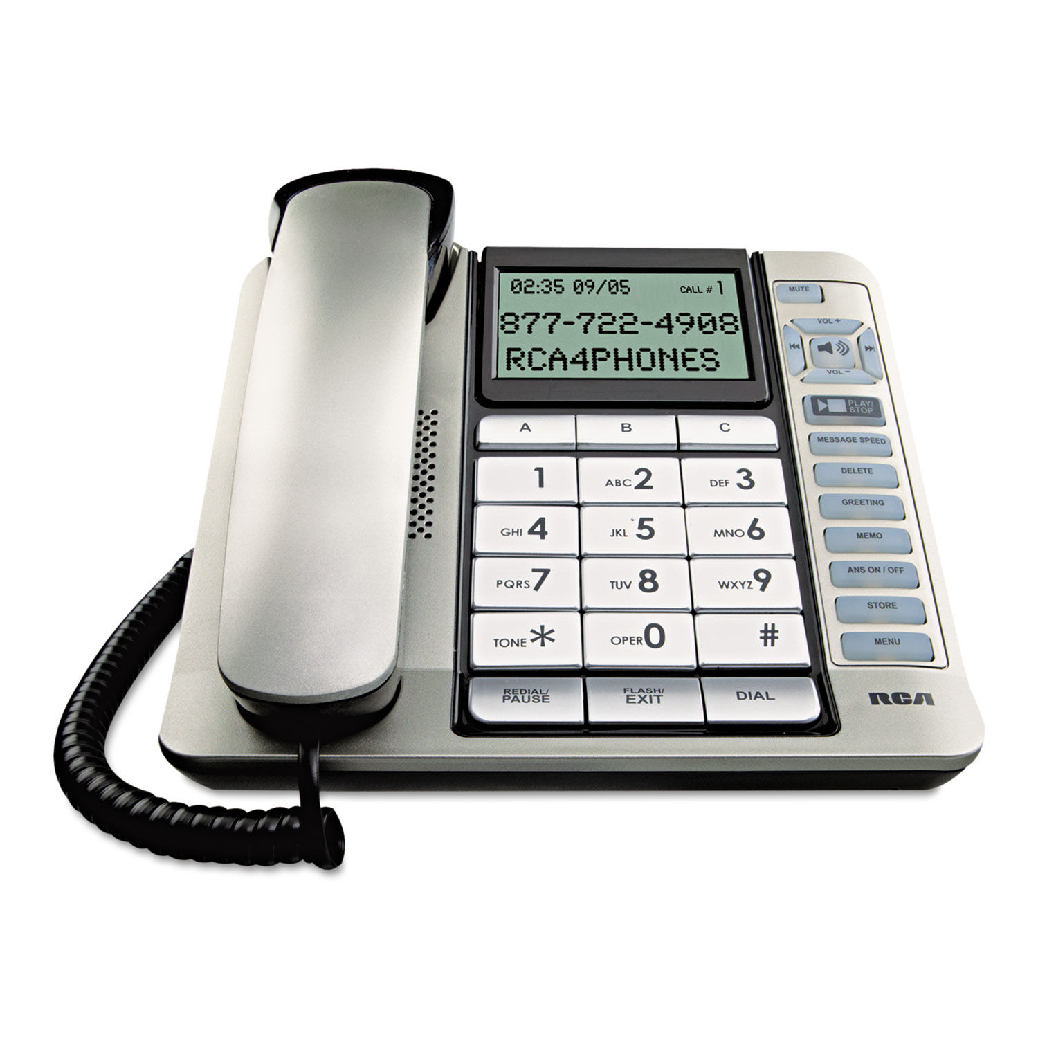 11141BSGA One-Line Corded Phone by RCA® RCA11141BSGA