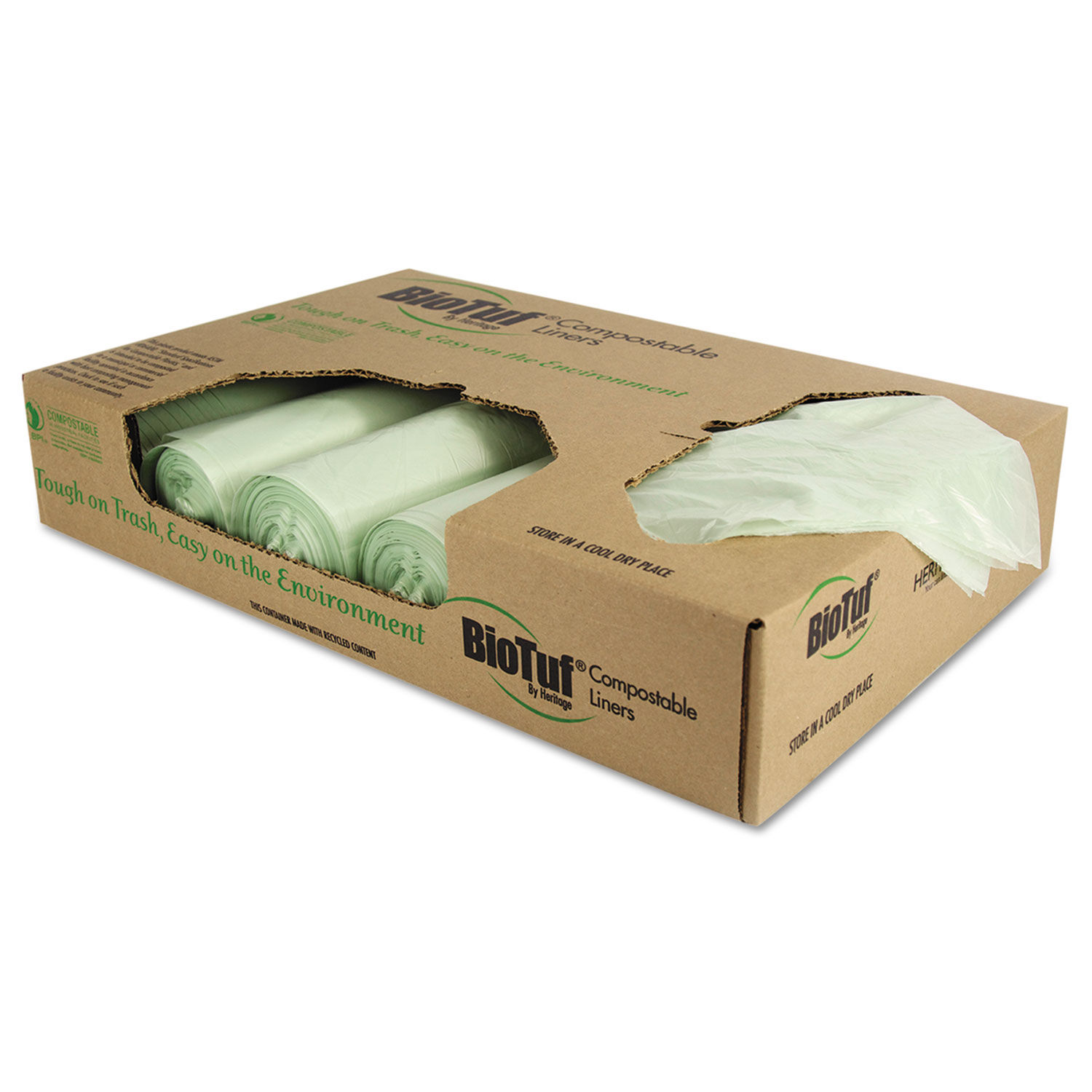 Compostable Trash Bags, 1.2 Gallon, 125 Total Count, Sturty