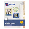 AVE3270 - Printable Magnet Sheets, 8.5 x 11, White, 5/Pack