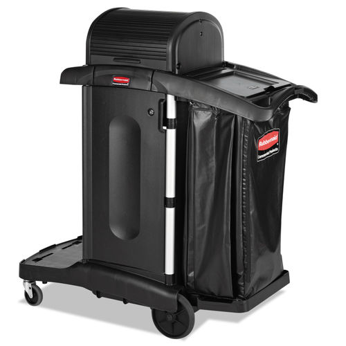 Rubbermaid Executive Janitor Cleaning Cart, Black