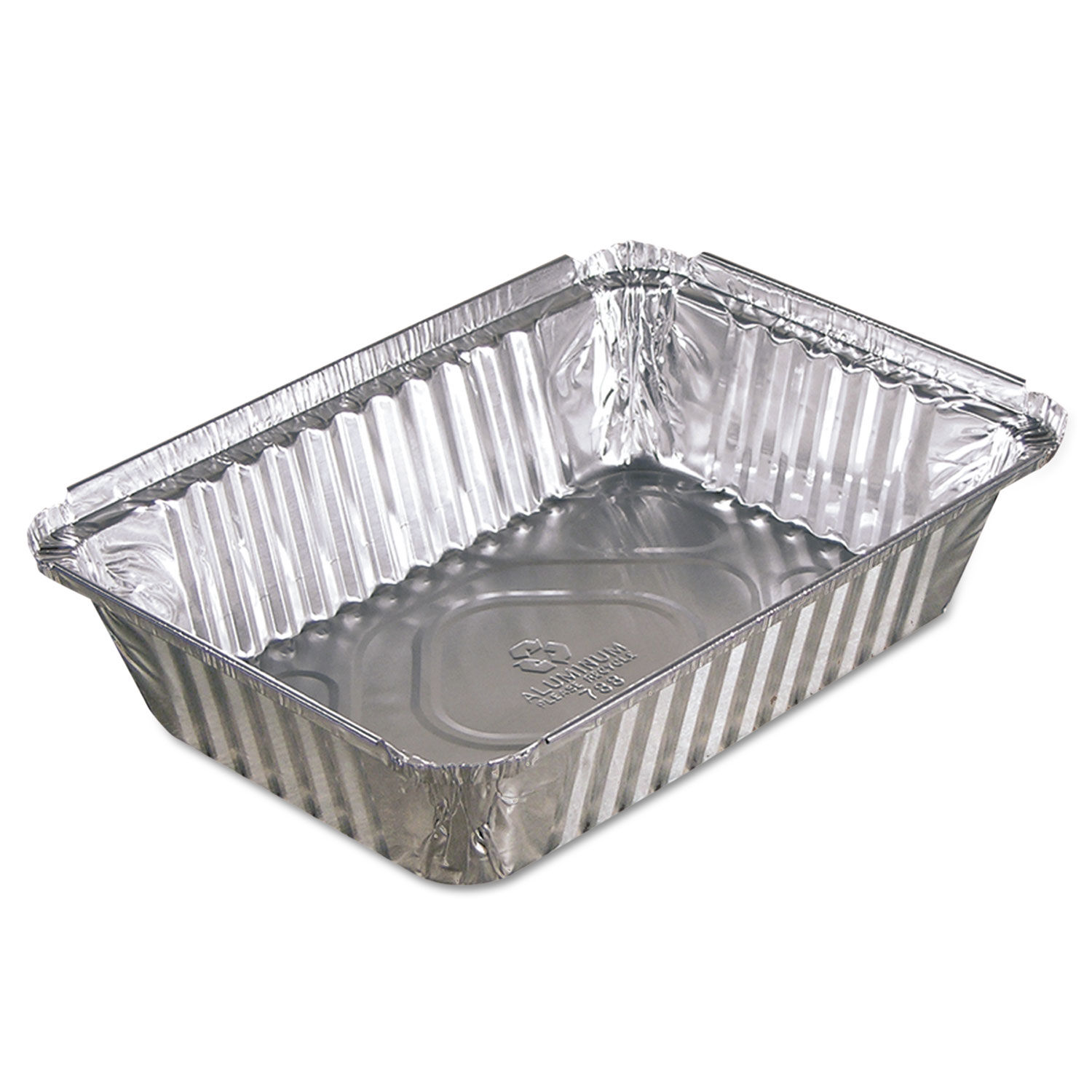 1 1/2 Lb. 25 oz. Oblong Aluminum Takeout Container, 400 Ct.