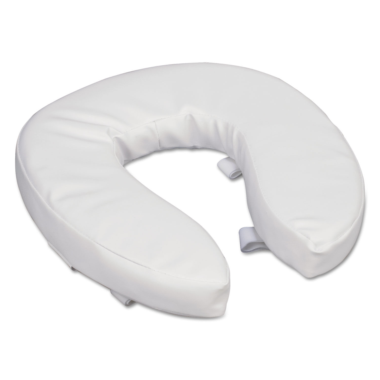 white padded toilet seat