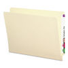 SMD24113 - End Tab Folders with Antimicrobial Product Protection, Straight Tabs, Letter Size, 0.75" Expansion, Manila, 100/Box