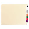 SMD24109 - Heavyweight Manila End Tab Folders, 9" High Front, Straight Tabs, Letter Size, 0.75" Expansion, Mani