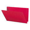 SMD28740 - Heavyweight Colored End Tab Fastener Folders, 0.75" Expansion, 2 Fasteners, Legal Size, Red Exterior, 50/Box