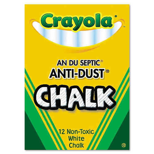 Crayola Anti Dust Chalk White Box Of 12 Sticks - Office Depot