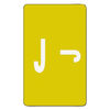 SMD67180 - AlphaZ Color-Coded Second Letter Alphabetical Labels, J, 1 x 1.63, Yellow, 10/Sheet, 10 Sheets/Pack