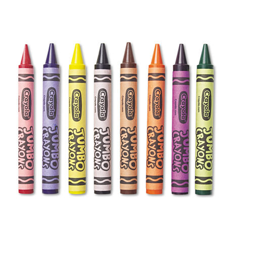 Crayola Jumbo Crayons Assorted 16 Per Pack - Office Depot