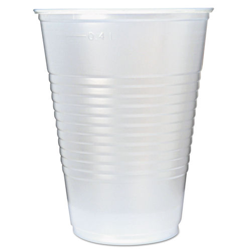 White 16 oz Plastic Cups for 50 Guests