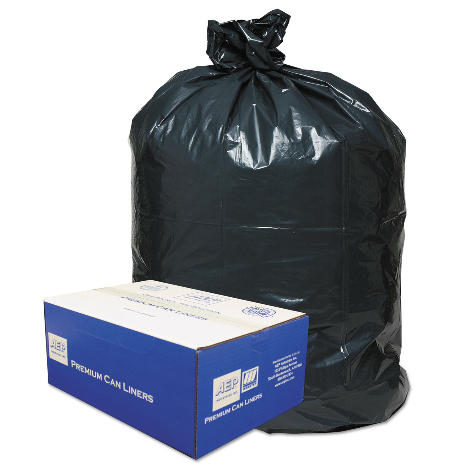 38 in. W x 58 in. H 55 Gal. - 60 Gal. 3.0 mil Black Heavy-Duty Trash Bags  (32-Count)