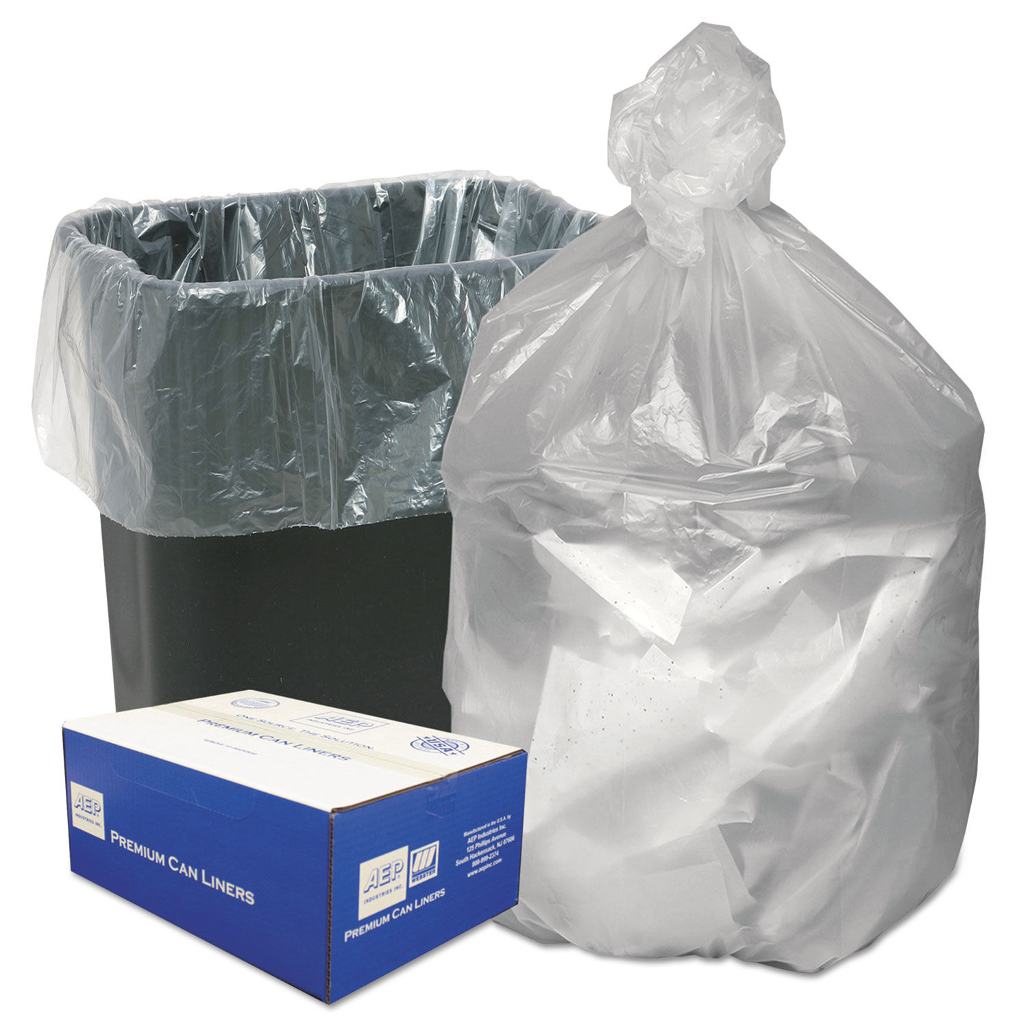 Hand-e Large Trash Can Liners, 50 Count - 7-10 Gallon Garbage