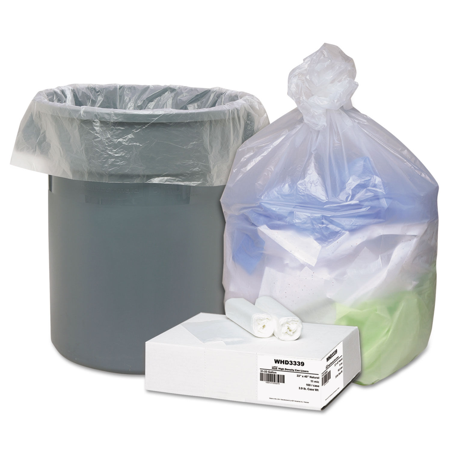 FREE SHIPPING! 40 Gallon Garbage Bags 40 Gallon Trash Bags 40 GAL Can Liners  40 x 48 22 Micron Clear