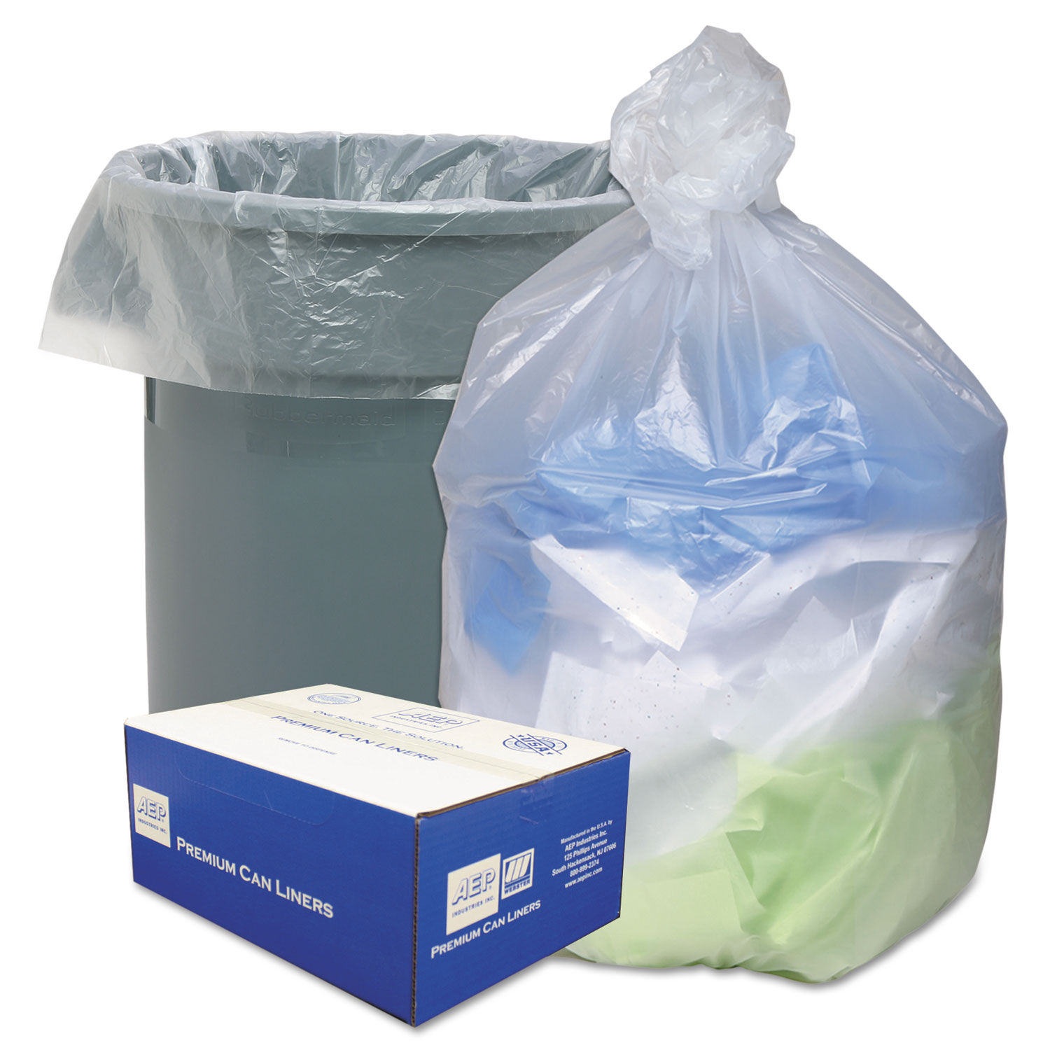 7-10 Gallon 8 Micron 24x 24 High Density Can Liner/Trash Bag