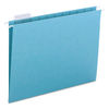 SMD64058 - Colored Hanging File Folders, Letter Size, 1/5-Cut Tab, Aqua, 25/Box