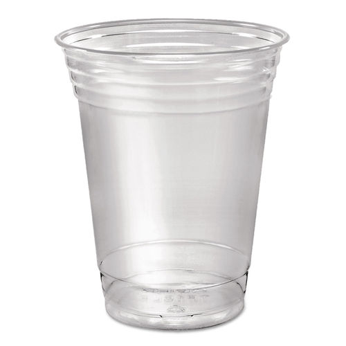 500 Pack] 16 oz Plastic Cups with Dome Lids with Hole - PET Clear