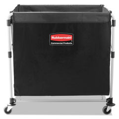 Rubbermaid Commercial 4-Shelf Heavy-Duty Ergo Utility Cart 700 lb Capacity 24.35 x 54.1 x 62.4 Black