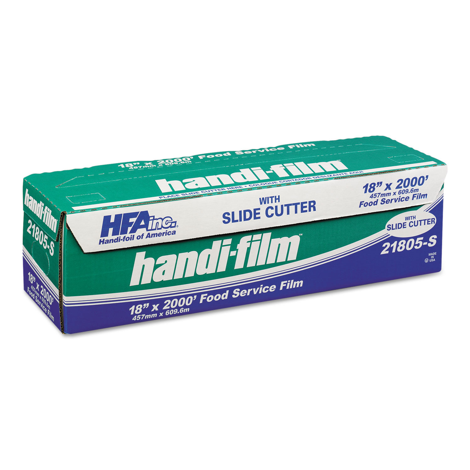 HFA Handi-Film 12 x 2000' Food Service Plastic Film Wrap w/Safety