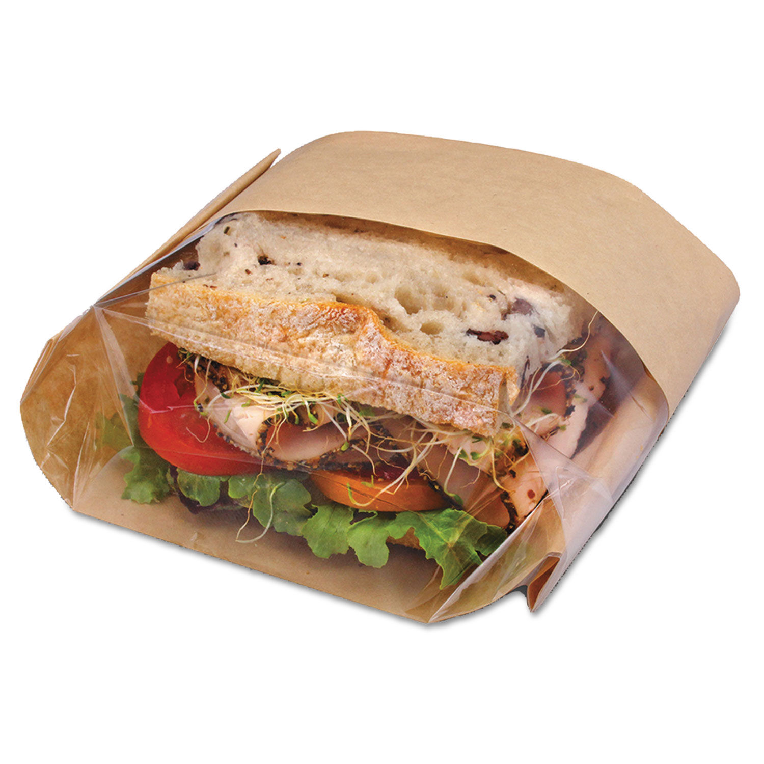  Bagcraft Dubl View Sandwich Bags, 2.55 Mil, 11.75 X