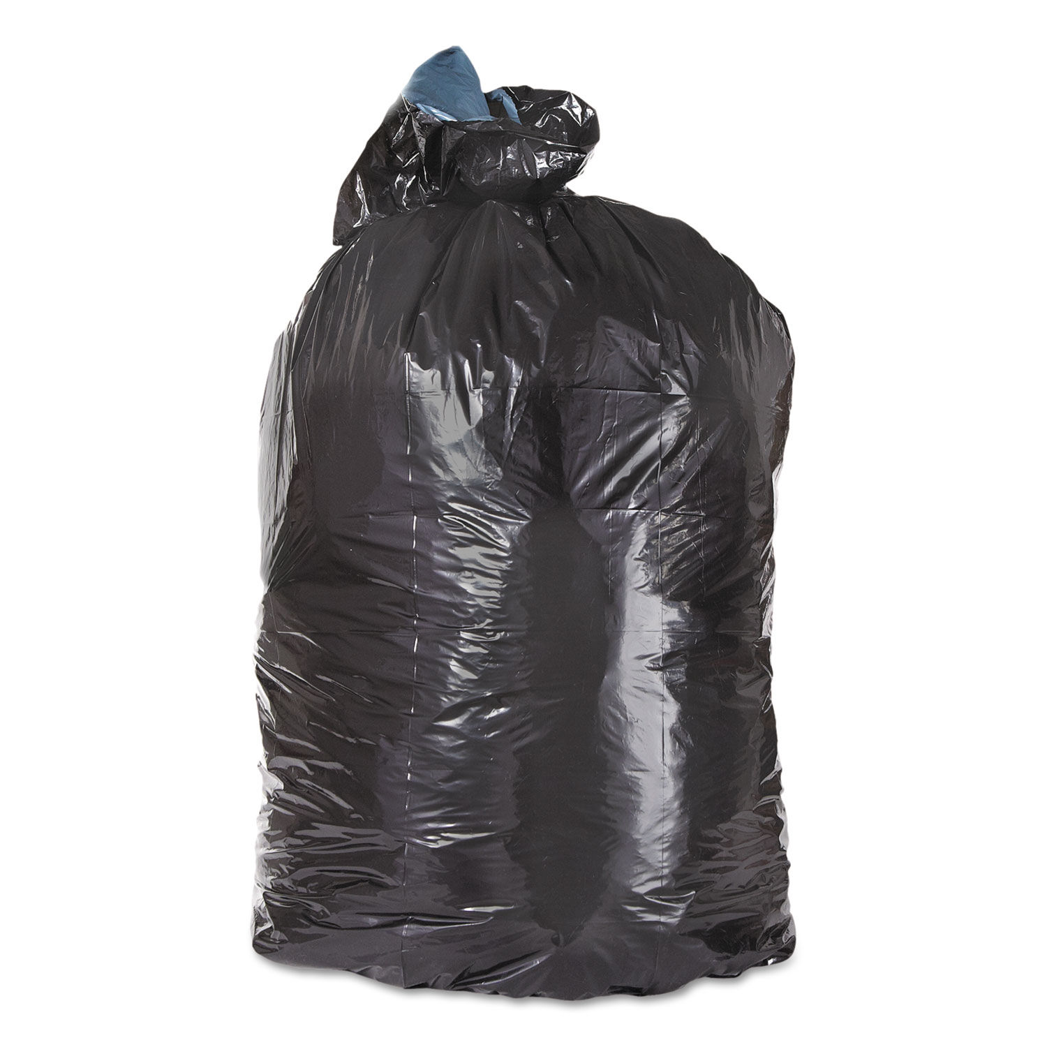 55 Gallon Large Black Trash Bags - 0.7 Mil