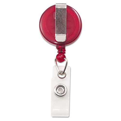 Translucent Retractable ID Card Reel by Advantus AVT75471