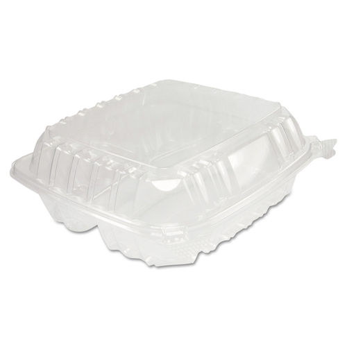 125-Pack) 6 x 6 x 3 Clear Hinged Lid Plastic Takeout To Go Box Container  New